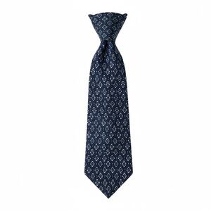 Hermes Navy Blue Patterned Men's Silk Tie